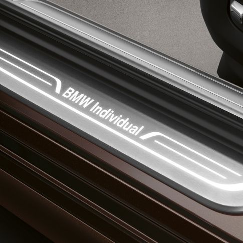 BMW Individual 7 Series Sedan entry sill BMW 7 Series Sedan: entry sill with BMW Individual lettering
