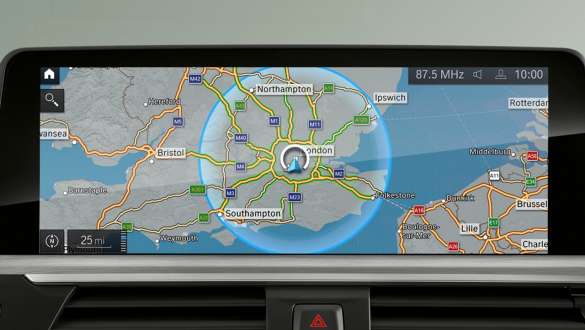 BMW 7 Series Sedan plug-in hybrid G11 G12 navigation system BMW 7 Series Sedan plug-in hybrid G11 G12 navigation system close-up