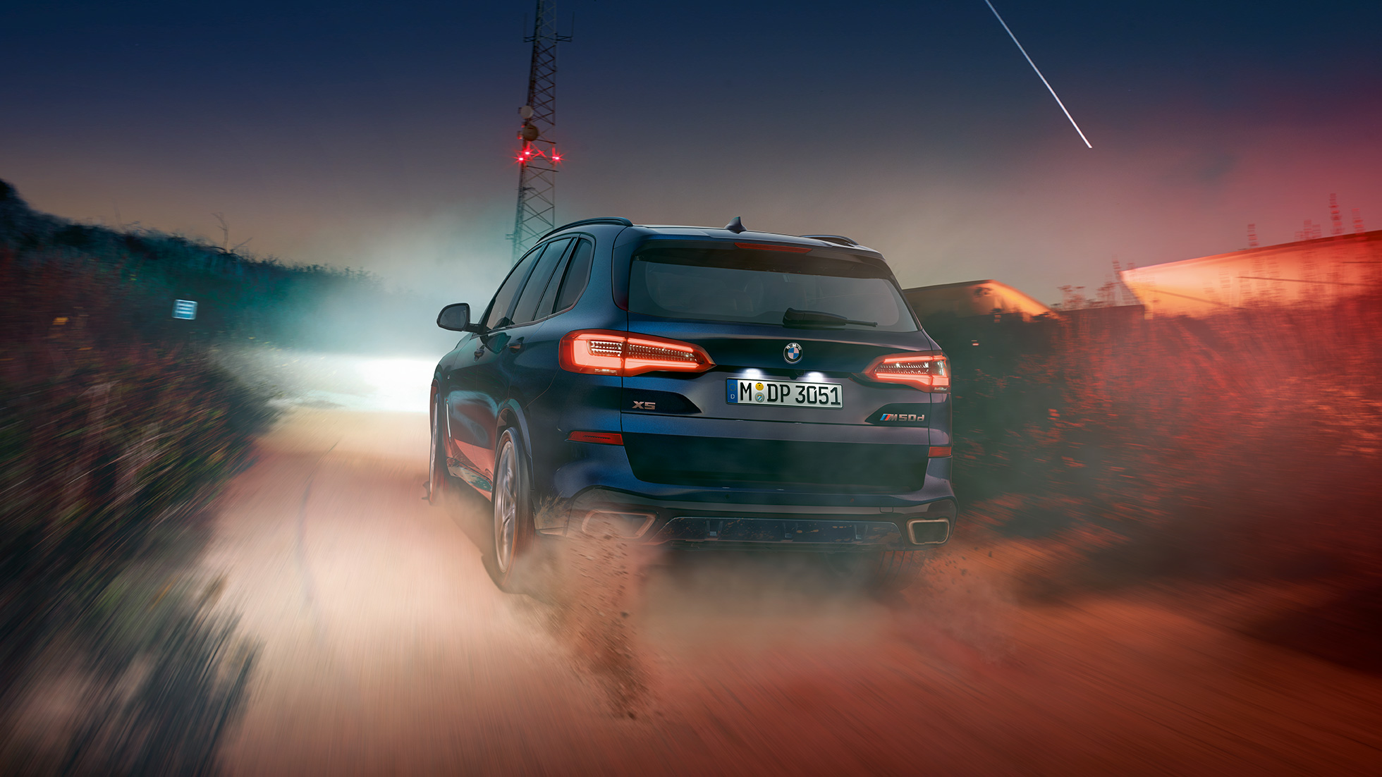 BMW X5 M50d with M TwinPower Turbo 6-cylinder diesel engine BMW X5 M50d with M TwinPower Turbo 6-cylinder diesel engine G05 Carbon black metallic rear view