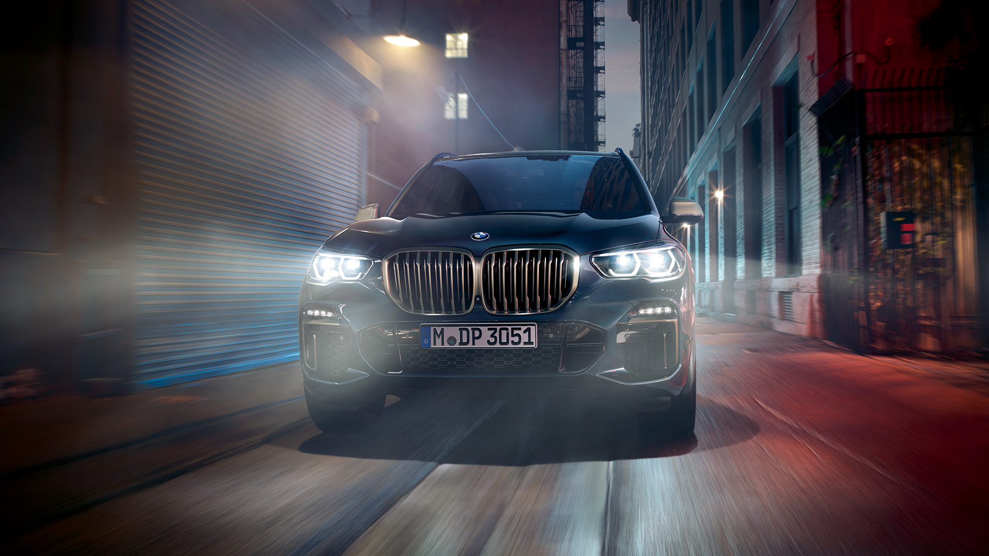 BMW kidney grille BMW X5 M50i and M50d BMW kidney grille in Cerium Grey BMW X5 M50i and M50d G05 Carbon black metallic front view