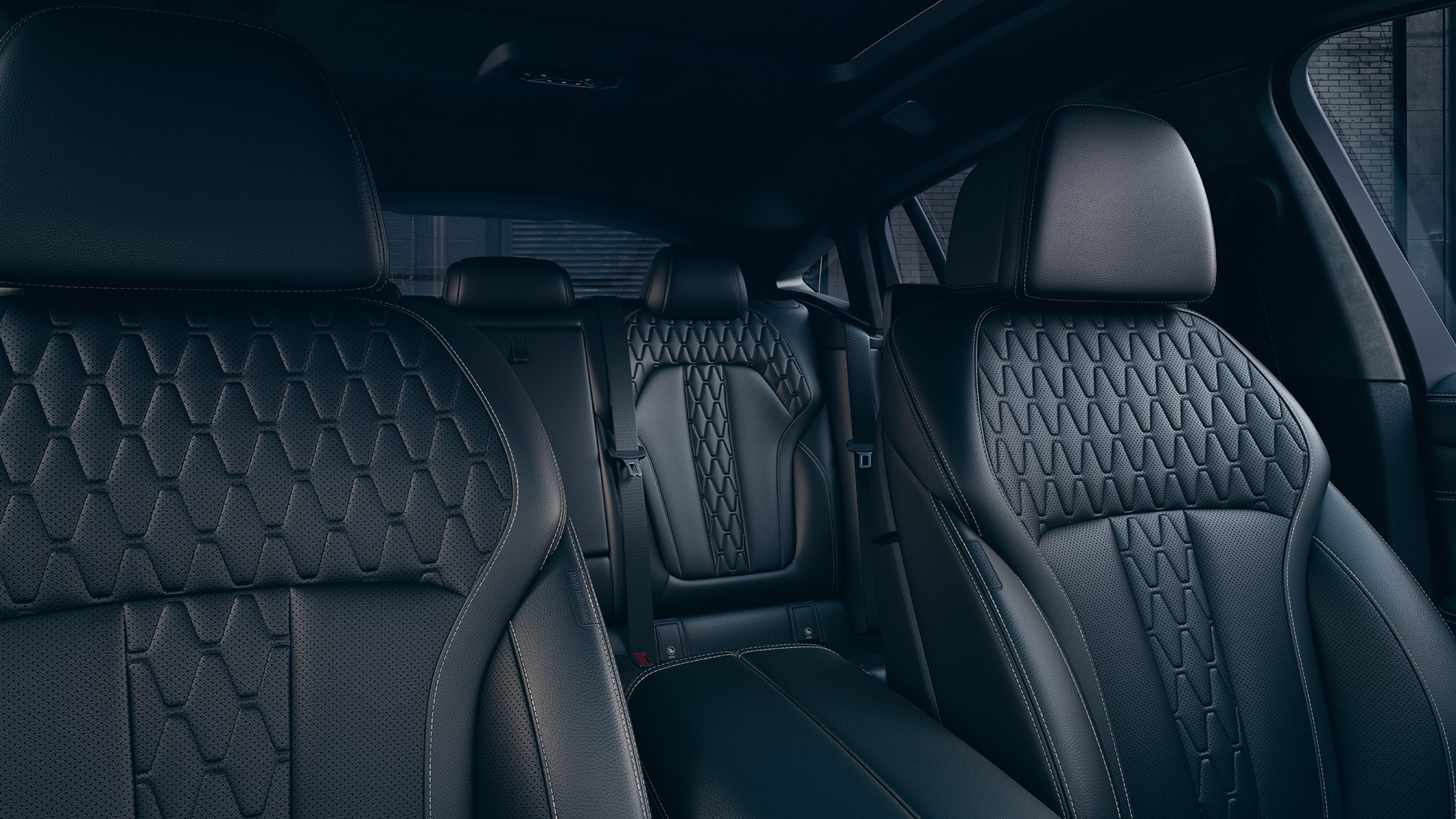 Sport seats of the BMW X6 M50i M50d Interior with focus on the sport seats of the BMW X6 M50i M50d