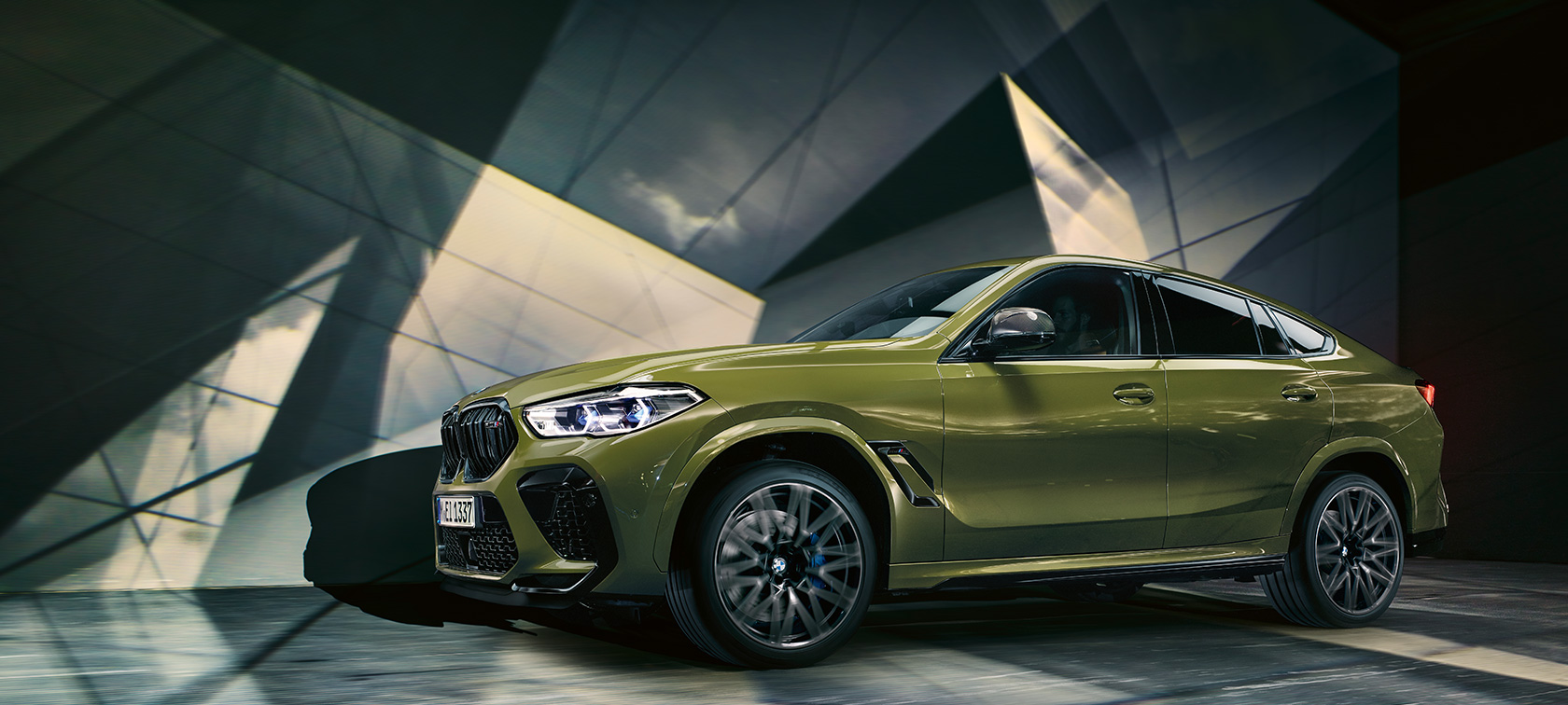 The all-new BMW X6 M Automobiles BMW Individual Special Paint Urban Green F96 2020