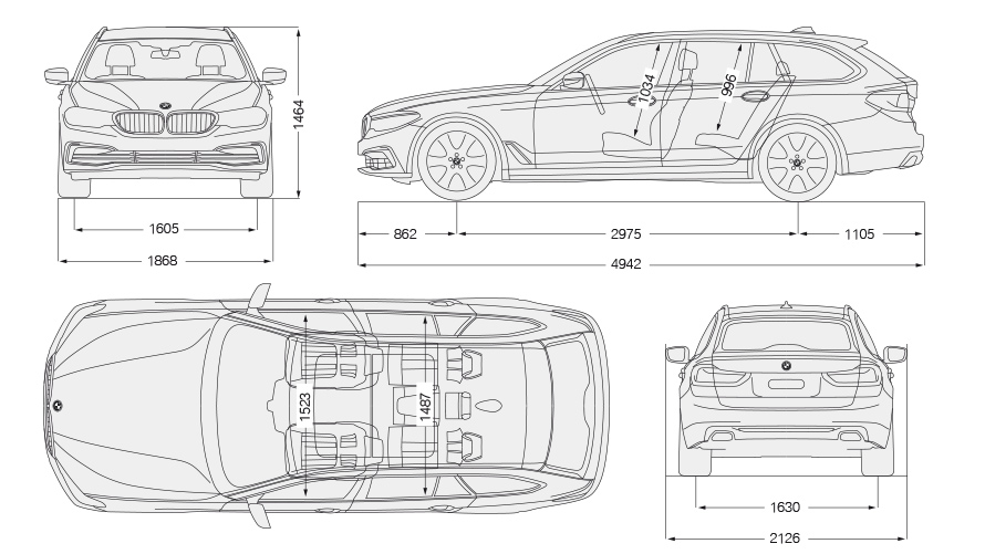 BMW 5 Series Touring Technical Data