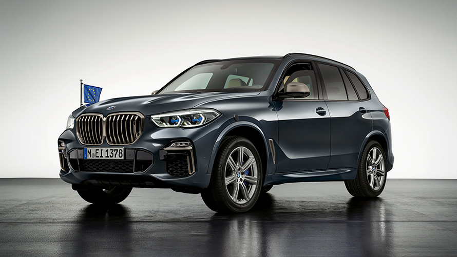 BMW Protection Vehicles BMW customised protection BMW flag of the EU